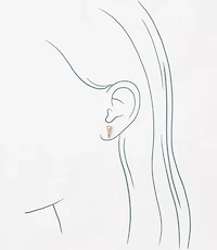 Demi Fine Mini Sparkle Triangle Stud Earrings