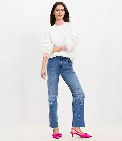 Sparkle Fresh Cut High Rise Straight Jeans in Classic Mid Wash