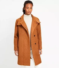 Curly Funnel Neck Coat