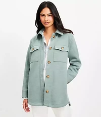 Petite Brushed Shirt Jacket