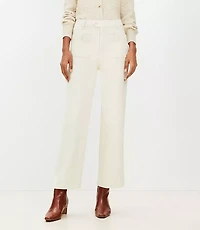 Petite Sailor High Rise Wide Leg Crop Jeans in Popcorn