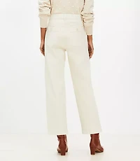 Petite Sailor High Rise Wide Leg Crop Jeans in Popcorn