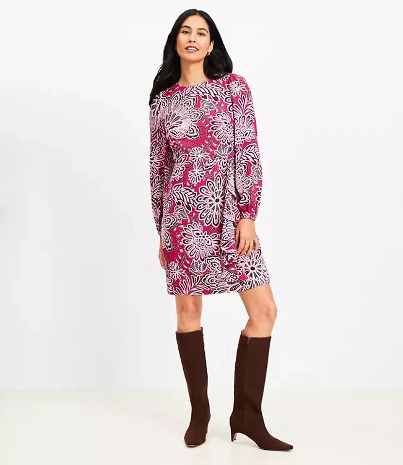 Floral Ruffle Flare Mini Dress