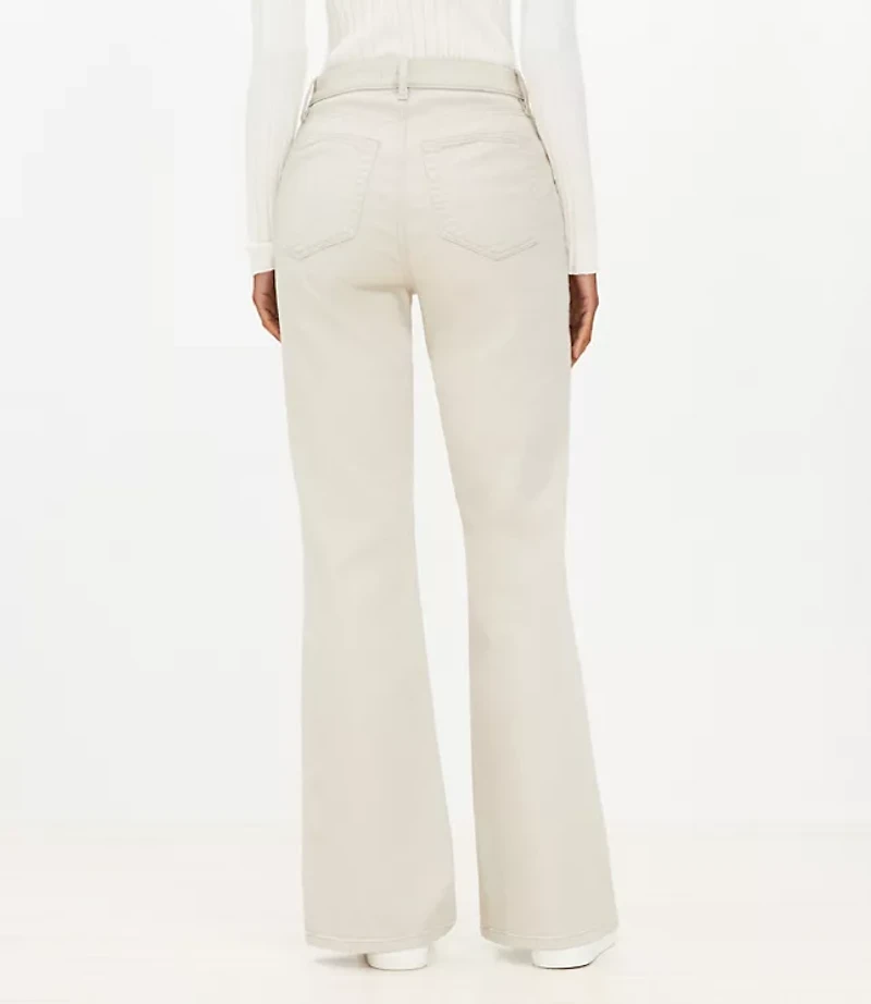 Curvy Utility Pocket High Rise Slim Flare Pants