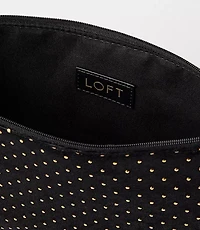 Metallic Dotted Velvet Pouch