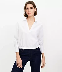 Poplin Side Tie Shirt