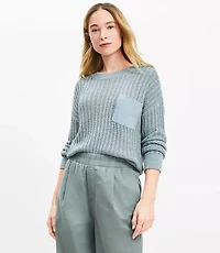 Mixed Media Pocket Sweater