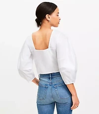 Poplin Corset Seamed Blouse