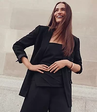 LOFT Versa Pure Spun Double Breasted Blazer