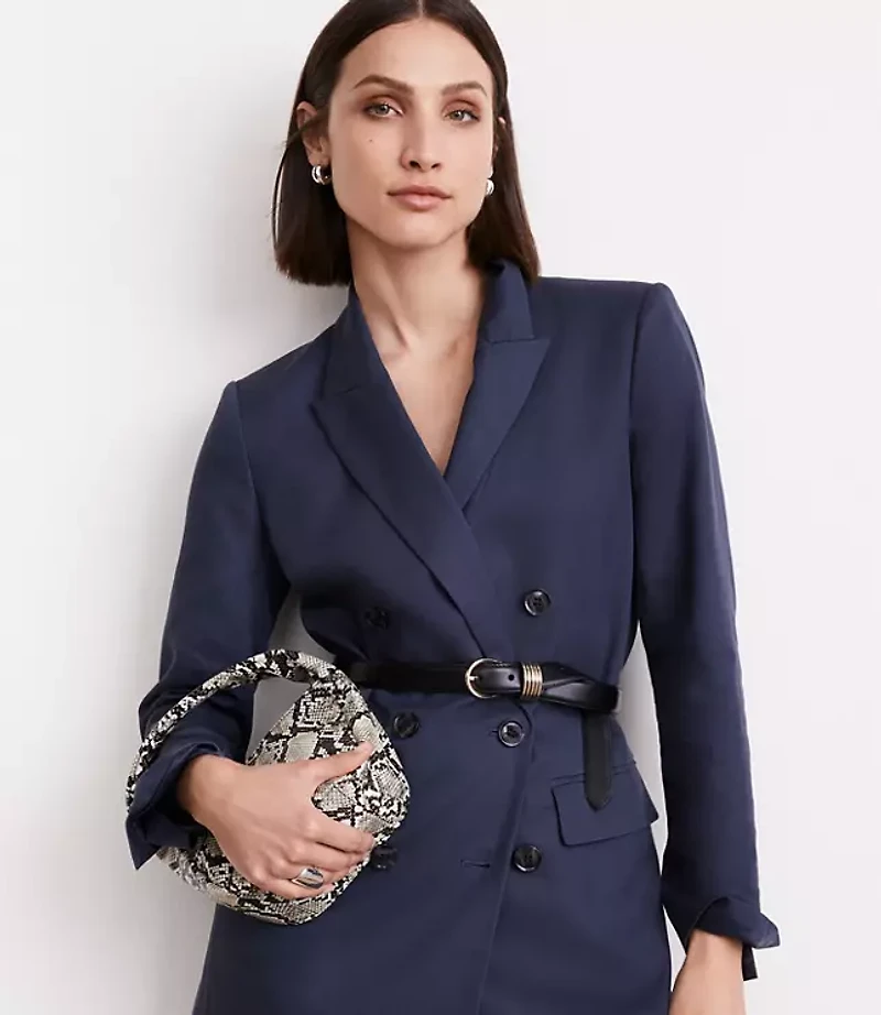 LOFT Versa Pure Spun Double Breasted Blazer