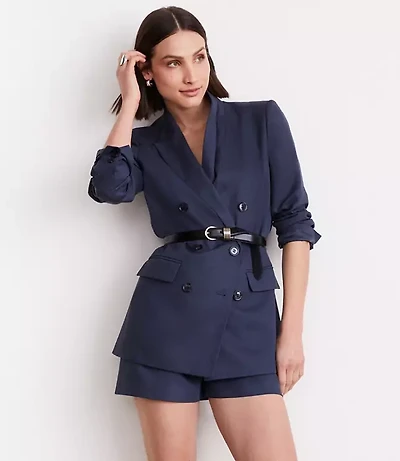LOFT Versa Pure Spun Double Breasted Blazer