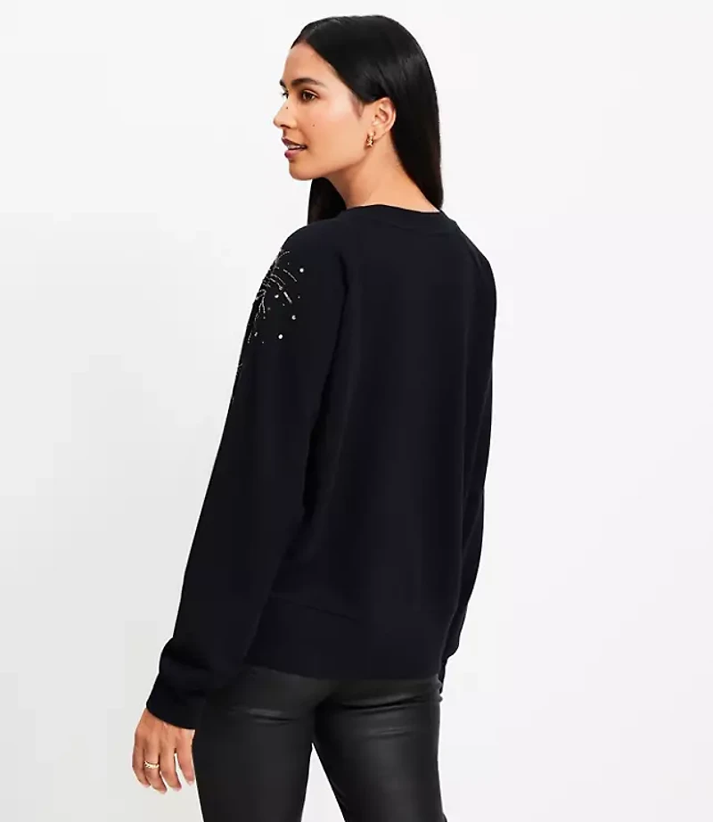 Petite Sequin Firework Sweatshirt