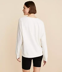 Lou & Grey Mom Embroidered Cozy Cotton Sweatshirt