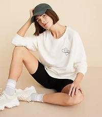Lou & Grey Mom Embroidered Cozy Cotton Sweatshirt