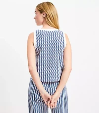 LOFT Beach Zig Zag Crochet Tank Top