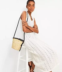 LOFT Beach Crochet Midi Dress