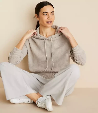 Lou & Grey Ribbed Hoodie Sweater