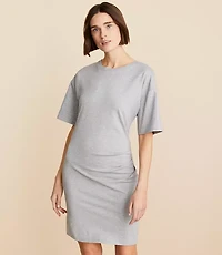 Lou & Grey Heathered Modern Jersey Pleated Tee Dress
