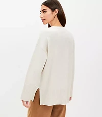 Petite Heathered Modern Tunic Sweater