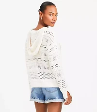 LOFT Beach Pointelle Hoodie