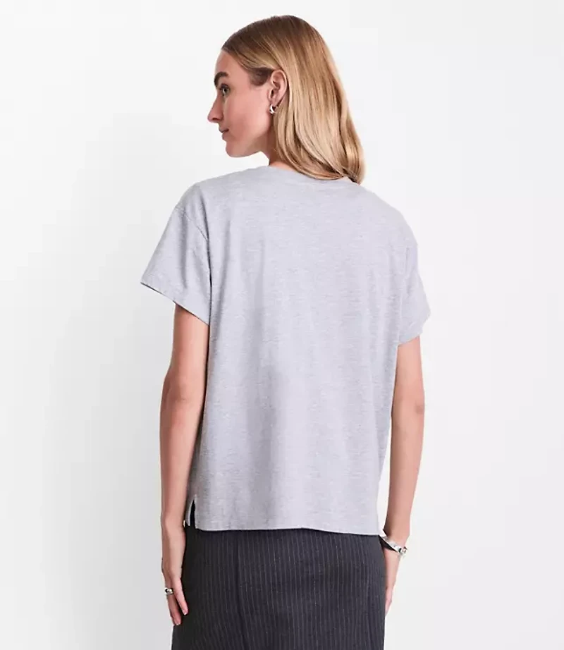 LOFT Versa Relaxed Jersey Crew Tee
