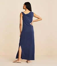 Lou & Grey Sandwashed Shoulder Twist Midi Dress