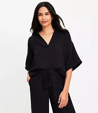 LOFT Beach Triple Cloth Popover Shirt