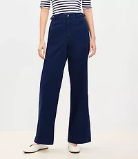 Relaxed Straight Pants Twill