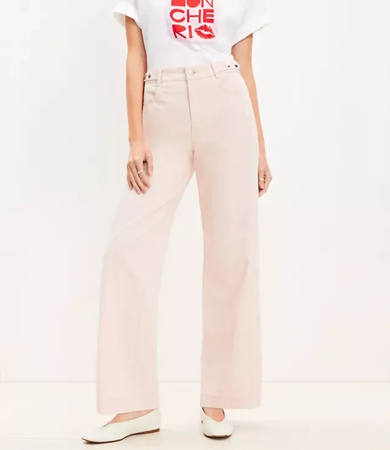 Relaxed Straight Pants Twill