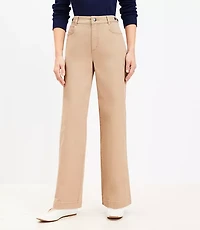 Relaxed Straight Pants Twill
