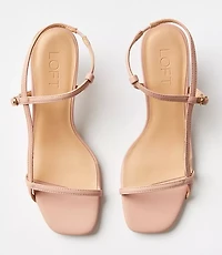 Skinny Strap Kitten Heel Sandals