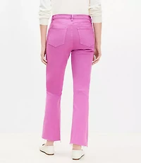 Curvy Vent Hem High Rise Kick Crop Jeans Sugar Plum