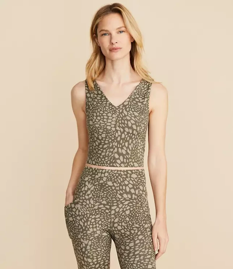 Lou & Grey Animal Print Active Top