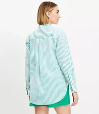 Striped Everyday Oversized Pocket Shirt