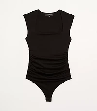 LOFT Versa 360 Knit Ruched Square Neck Bodysuit