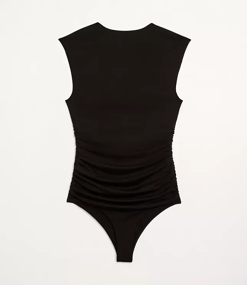 LOFT Versa 360 Knit Ruched Square Neck Bodysuit