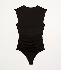 LOFT Versa 360 Knit Ruched Square Neck Bodysuit