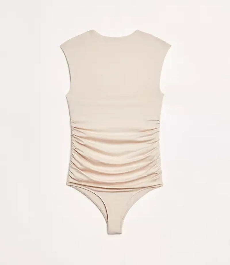 LOFT Versa 360 Knit Ruched Square Neck Bodysuit