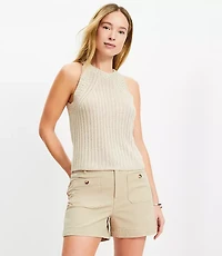 Crochet Ribbed Halter Sweater