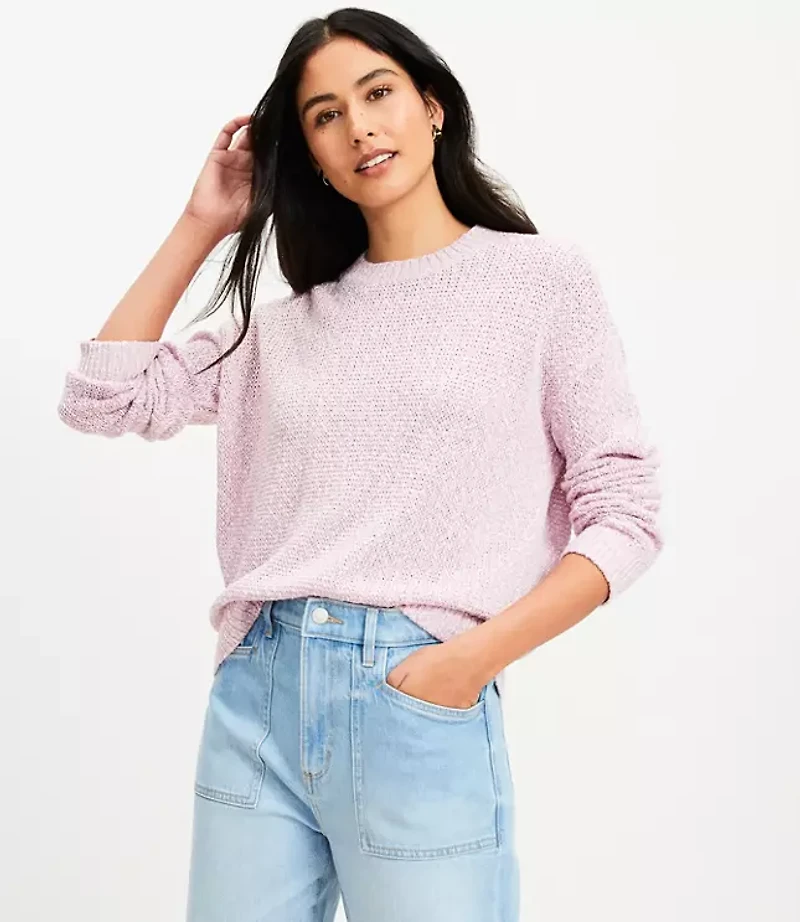 Marled Drop Shoulder Sweater