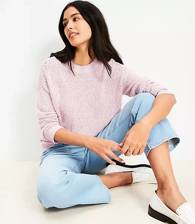 Marled Drop Shoulder Sweater