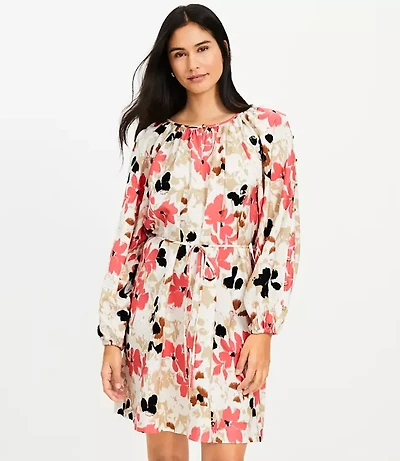 Petite Gardenia Button Sleeve Mini Dress