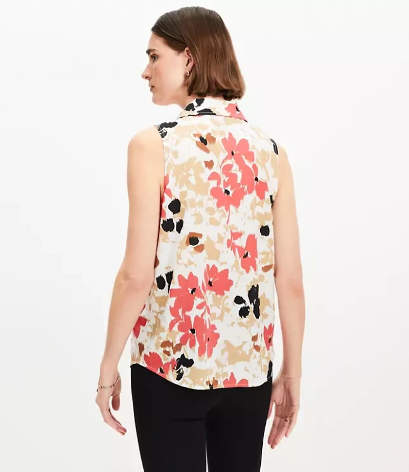 Gardenia Double Tie Collared Shell