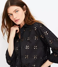 Square Eyelet Everyday Relaxed Shirt