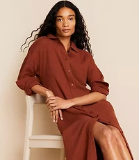 Lou & Grey Triple Cloth Maxi Pocket Shirtdress