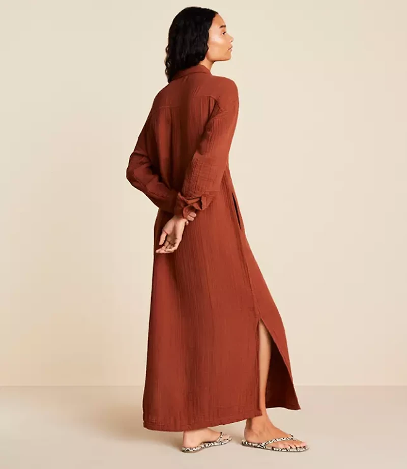 Lou & Grey Triple Cloth Maxi Pocket Shirtdress