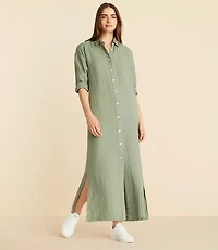 Lou & Grey Triple Cloth Maxi Pocket Shirtdress