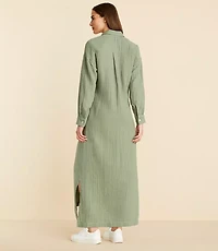 Lou & Grey Triple Cloth Maxi Pocket Shirtdress