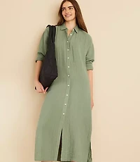 Lou & Grey Triple Cloth Maxi Pocket Shirtdress