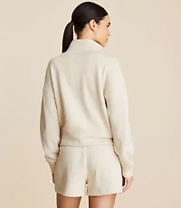 Lou & Grey Snap Fluffy Fleece Sweatshirt